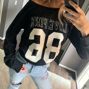 Victoria’s Secret Pink Black Sweatshirt
